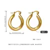 Brincos de titânio e aço com torção transfronteiriços brincos nicho brincos de alto conceito brincos femininos minimalistas ins fábrica de joias por atacado