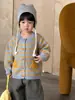 Ropa de Otoño para Bebé Cárdigan de Punto Chaqueta Suéter para Niños 2026 Nuevo Estilo Coreano Ropa para Niños Traje Casual para Niños