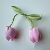 Novo Tecido Duplo Botão de Tulipa Acessórios para Roupas Acessórios DIY Flor Decorativa Acessórios de Cabelo Versátil e Versátil