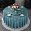 Toalha de mesa redonda à prova d'água e óleo, não lavável, leve, luxo, alta qualidade, mesa de jantar de hotel, conjunto de mesa giratória, tapete de mesa, toalha de mesa redonda para uso doméstico