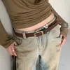 Cinturón Vintage de Ante Melard para Mujer, Accesorio de Nicho Estilo Americano para Vestidos y Jeans, Cinturón Personalizado de Moda