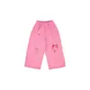 Roupas Infantis Nuomi Wanzi 2026 Outono Novo Calças para Meninas Estilo Coreano Simples Versátil Estampa Grande Calças Retas