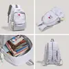 Mochila estilo universitario coreano para estudiantes hombres y mujeres, bordada con corazones, gran capacidad, mochila ligera para estudiantes de secundaria y preparatoria