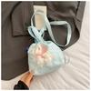 Verano 2025 Nuevo Estilo Coreano Moda Bolso de Hombro con Estampado de Letras Bolso Casual con Cordón Bolso de Cubo de Gran Capacidad para Mujer
