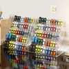 Soporte de exhibición acrílico, organizador de escritorio de varios niveles para exhibir figuras, figuras de acción, coches de juguete y maquetas de coches; caja de almacenamiento para coche