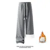 Estilo Novo Inverno 2025 Calça de Veludo Ártico Ultra-Grossa com Fundo Branco Padrão Espinha de Peixe M-5XL Hk25924-Especial P40-Controle