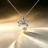 Collar de Lazo con Perlas Moda para Mujer Incrustaciones de Diamante Diseño Versátil Sentido del Diseño Cadena para Clavícula de Gama Alta Estilo Frío Ins Cadena Transfronteriza