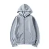 Comercio Exterior Europeo y Americano Unisex Suéter con Capucha Cardigan Color Sólido Holgado Ropa Deportiva Top Otoño e Invierno Camisa con Cremallera