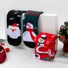 Calcetines de Comercio Exterior Transfronterizo para Mujer, Calcetines Navideños Populares de Amazon, Calcetines de Media Pantorrilla, Papá Noel, Muñeco de Nieve, Reno, Calcetines Rojos