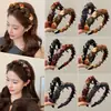 Pinzas para el Cabello de Tela de Alta Gama Estilo Coreano, Diademas Muy Bonitas para Mujer, Diseño de Corona Alta Que No Aprieta la Cabeza, Hace que el Rostro Luzca Más Pequeño, Accesorio para el Cabello de Diadema Exterior