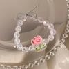 Linda diadema de pato amarillo banda de goma pequeña para el pelo del novio cuerda para el pelo pulsera de cuentas de tulipán cuerda para la cabeza de doble propósito