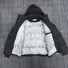 Proceso de Teñido por Salpicadura Transfronterizo de Isla Tie-dye Efecto Viejo Capucha Desmontable Acolchado de Algodón Acolchado Chaqueta Marca Trendy Callejera Estilo Retro