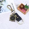 Nuevo colgante de aleación despertador retro llavero de piel de vaca joyería para hombre llavero de coche suministro de comercio electrónico transfronterizo