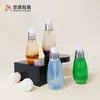 En stock 30ml Botella con Bomba Penguin Press para Base de Maquillaje Loción Cosméticos Sub-empaque 45ml Esencia Botella de Vidrio Transparente