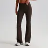 Pantalones de Pierna Ancha Acampanados Estilo Europeo y Americano, Ajustados, Sensación de Segunda Piel, Pantalones de Yoga Levanta Glúteos para Mujer, de Cintura Alta, Ligeramente Acampanados, Pantalones Deportivos Casuales al por Mayor