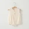 Body Sem Mangas de Bebê Verão Fino Roupas de Engatinhar Romper Triângulo Recém-Nascido Roupas de Verão Algodão Puro Gaze Bebê