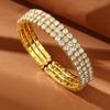BZ1847 Pulsera Transfronteriza Europea y Americana Simple Elegante Súper Brillante Zirconia Pulsera Viento Frío Pulsera Nicho