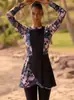 Maiô Estilo Saia Europeu e Americano, Roupa de Surf com Zíper e Mangas Longas, Shorts de Boxeador Peça Única, Roupa de Surf Esportiva com Proteção Solar, Maiô Conservador