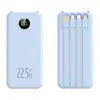 Fornecimento exclusivo transfronteiriço de power bank de grande capacidade 20000mAh com carregamento super rápido de 22,5W com quatro cabos, fonte de alimentação móvel portátil