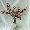 Ornamentos de Frutas de Romã Artificiais de Alta Qualidade para Decoração de Sala de Estar e Entrada, Galhos de Romã Artificiais com Flores e Frutas da Fortuna