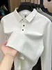 Camiseta de manga larga para hombre con lyocell, lino y algodón, nuevo estilo primavera/otoño 2026, polo de vestir casual para hombre con cuello