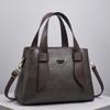 Bolsas Transfronterizas para Mujer 2025 Nuevo Estilo Empalme Simple Color de Contraste Bolso de Mano de Gama Alta Versátil Bolso Tote de Hombro Cruzado
