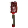 Fábrica mais vendida escova de massagem redonda para cerdas de porco pente para cabelo cacheado pente de cabeleireiro pente curvo grande pente de dentes largos ponto