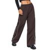 Pantalones casuales personalizados con cintura elástica de spandex, pantalones europeos y americanos, ropa de mujer, pantalones holgados cómodos, pantalones de estilo urbano con ajuste de piernas.