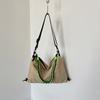 Bolsa de Lona Estilo Novo 2026 para Mulheres, Bolsa Transversal Grande Capacidade de Verão, Bolsa de Ombro Versátil Fashion Casual