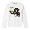Suéter de manga larga suelto para hombre estilo Banksy Banksy arte graffiti hip hop cultura callejera