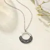 Estilo Étnico Popular Transfronterizo Patrón de Anillo Metálico Borla Collar Pendientes Set para Mujer Joyería Retro Europea y Americana