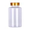Venta al por mayor de 50 ml 100 ml botella de plástico transparente botella de cápsula PET sub-envasado líquido sólido tapa dorada plata