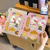 Capa Protetora para Tablet iPad Pro Gato Kt de Pão Coreano Air6Y Dobrável Mini com Suporte para Caneta 11ª Geração Anti-Queda