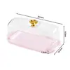 Caja de mantequilla queso pastel de queso caja creativa para almacenar repostería material PET caja rectangular transparente