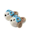 Pantuflas de algodón con marco de cachorro de dibujos animados para mujer, nuevo modelo otoño e invierno 2026, zapatillas de algodón cálidas de felpa antideslizantes de suela suave para hombre