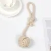 El Juguete para Perros Más Popular de Amazon, Juguete Irrompible para Mascotas, Bola de Algodón y Lino, Madera de Café, Set de Juguetes para Auto-Placer y Descompresión
