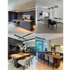 Mesa de Jantar com Cozinha Aberta com Ilha Bar Deslizante Extensível de Laje de Rocha com Trilho Deslizante Linear de Alta Resistência