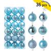 Bolas de Navidad Transfronterizas Juego de 36 Colgante Plástico Simple con Forma Especial Colgante DIY Adorno para Árbol de Navidad Decoración Navideña