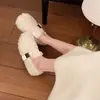Zapatos Mary Jane Planos de Peluche Versátiles Estilo Nuevo Añadido Forro Polar 2026 Zapatos de Algodón Mocasines Estilo Coreano Peludos Otoño Invierno Slip-ons