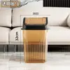 Lixeira de Grande Capacidade para Uso Doméstico, Adequada para Banheiro, Sala de Estar, Cozinha, Hotel, com Tampa, Design de Fresta Estreita, Lixeira com Tampa Basculante