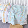 Toalla de baño para bebé de algodón al por mayor, gasa de seis capas, algodón clase A, absorbente, bolsa de verano para bebés y niños recién nacidos
