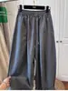 Calça Harem Feminina Vintage de Cor Sólida com Cordão, Cropped e Perna Larga, Novo Design para Outono e Verão, Estilosa, Solta, Casual, Estilo Scimitar