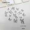 Celebridade da Internet liga de prata borboleta unha jóias luz luxo estilo avançado metal tridimensional decoração de unhas acessórios atacado