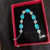 Pulseira Banhada a Prata com Inlay de Calcedônia Verde Novo Estilo Chinês Ágata Pulseira de Jade Feminina Joia Presente Fornecimento Ao Vivo Atacado