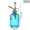 Regadera de vidrio tipo prensa herramienta de riego para jardín color retro botella rociadora riego de jardín nueva botella rociadora