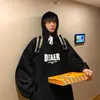 Suéter com Capuz Masculino Outono Tendência Marca ins Estilo Hong Kong Solto Estilo Preguiçoso Tendência Versátil Duplex Jaqueta Casaco para Meninos Bonitos
