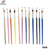 Pincel de óleo de nailon con gancho, pincel digital para óleo, pincel de vinilo para pintar muñecas, pincel para pintar yeso, cabeza plana