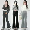 Pantalones de maternidad de otoño 2026 Pantalones de campana Casuales Versátiles Pantalones largos para mujeres embarazadas petite Pantalones cropped con ligero campana