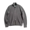 AliExpress Otoño 2026 Nuevo Cárdigan de Color Sólido con Cremallera y Cuello Semi Alto Abrigo Suéter para Hombre Punto Holgado Casual