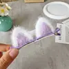 Grampo de cabelo de orelha de gato macio e fofo Presilha fofa e doce para franja peluda Grampo de princesa para meninas Presente pequeno para crianças da escola
